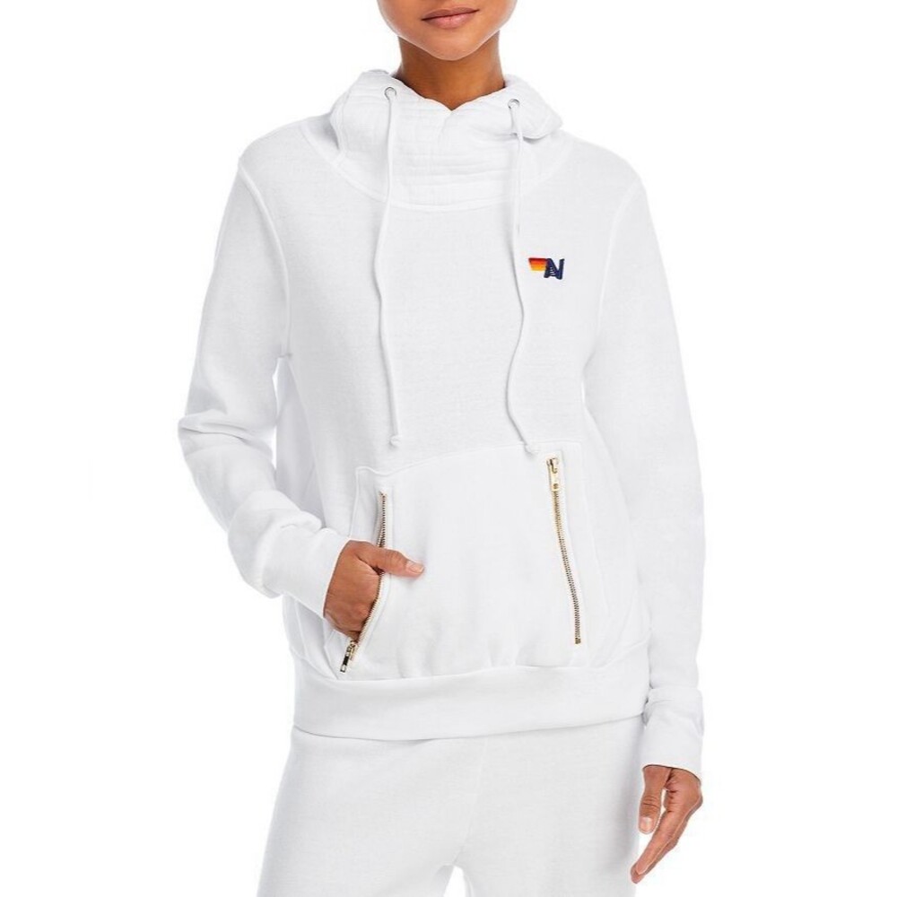 Aviator Nation Ninja Pullover Hoodie White NEW Size S